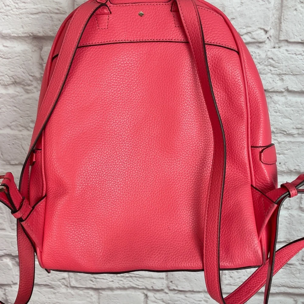 Kate Spade Day Pack Medium Coral Leather Backpack